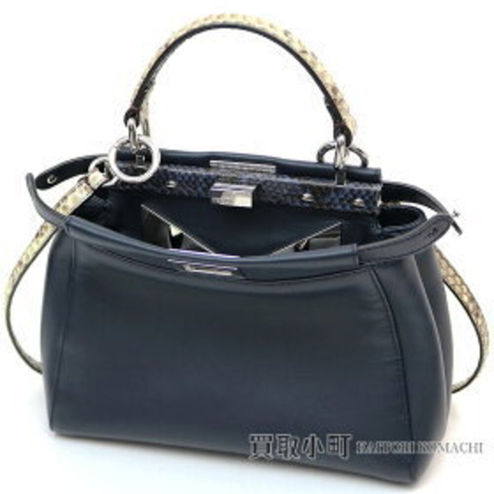 Fendi Peekaboo Bag Bugs Monster Eye Python Handba… - image 1